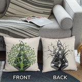 WHAT'S YOUR NATURE Faux Suede Double-Sided Square Pillow - Foxy5D