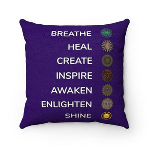 RADIANTLY ME MANDALA AFFIRMATION Faux Suede Double-Sided Square Pillow - Foxy5D