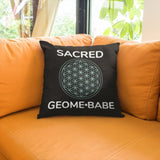 SACRED GEOMEBABE / SPIRITUAL BABE Faux Suede Double-Sided Square Pillow - Foxy5D