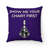 SHOW ME YOUR CHART & ALIGNED, DIVINE LOVE Faux Suede Double-Sided Square Pillow - Foxy5D